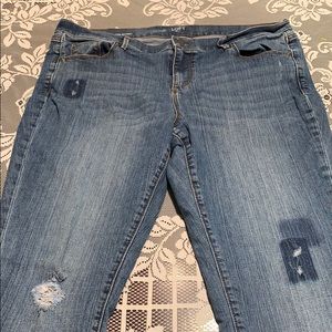 Loft Modern Distressed Skinny Jeans Size 14